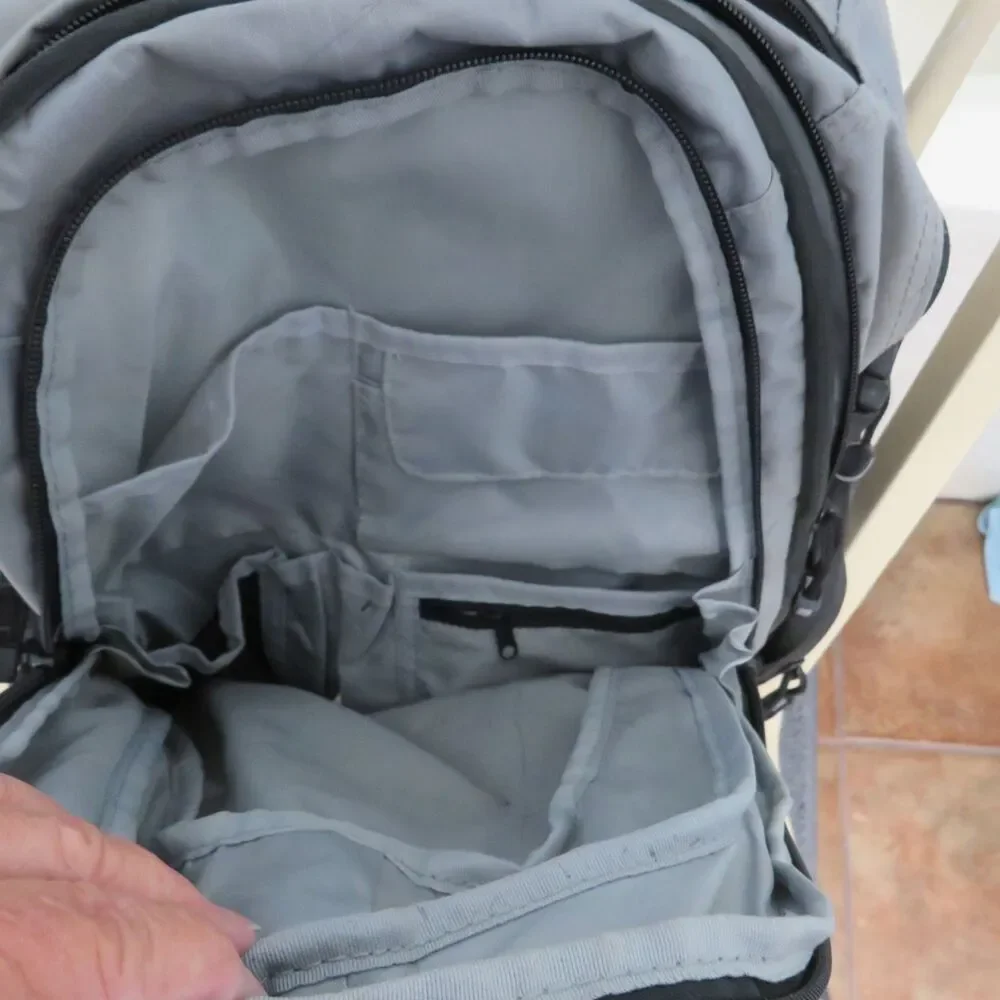 Outdoor Products Backpack Gray with Multiple Pockets for School, Camping, Books